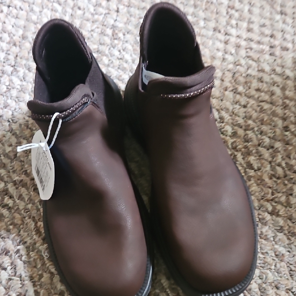 Hey Dude Brown Ankle Boots Slip-On Comfort